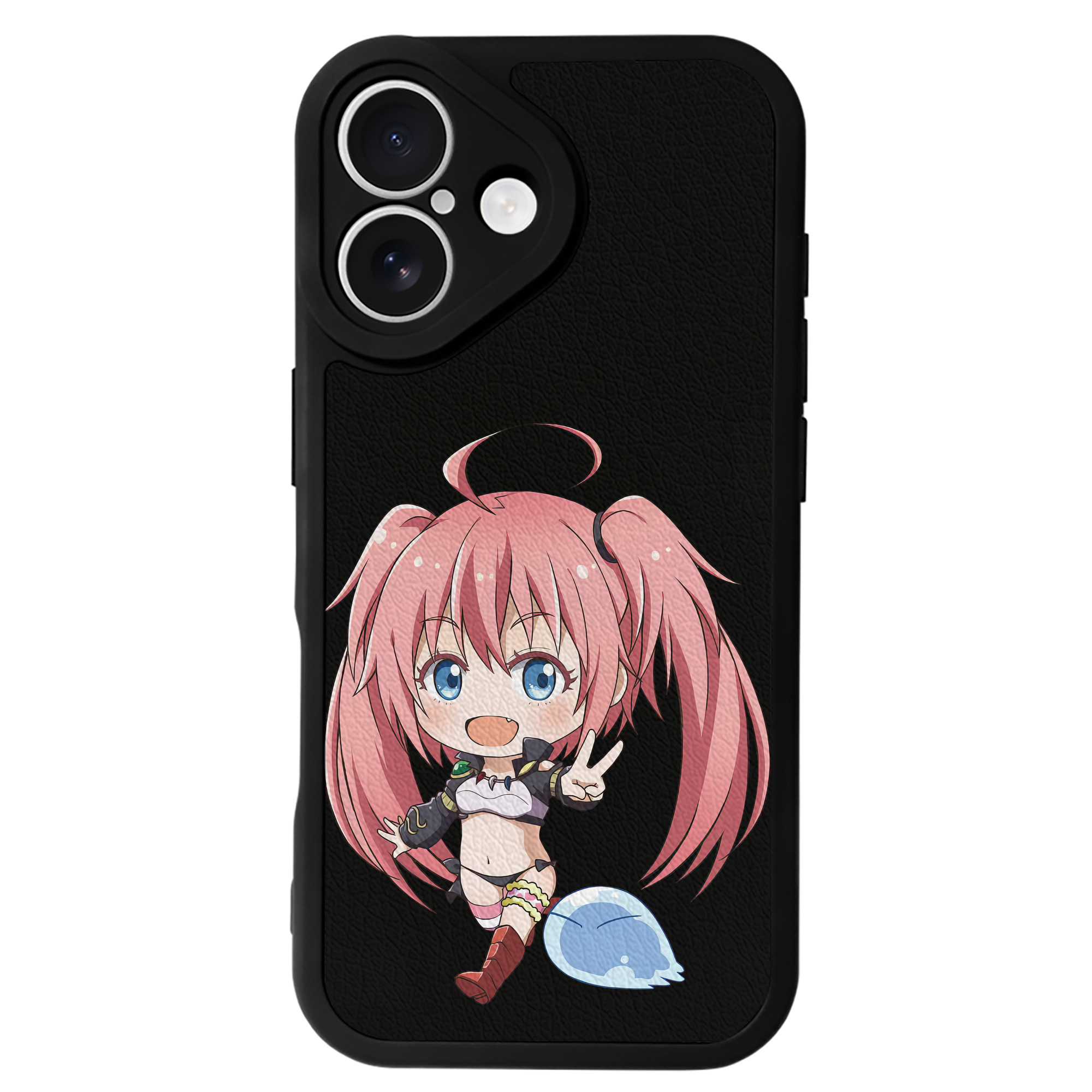 （画像用） 転スラ Regarding Reincarnated to Slime 【iPhone 16シリーズ対応】シリコンスマホケース（レザー調） 材質：シリコン